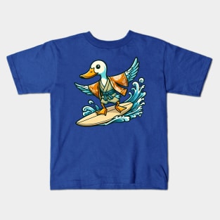 Surfing duck Kids T-Shirt